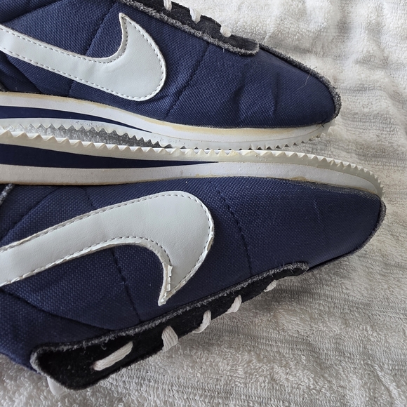 Nike Classic Cortez Nylon Trainers 807472-410 Obsidian Blue/White, Size 8 Men's - Picture 4 of 8